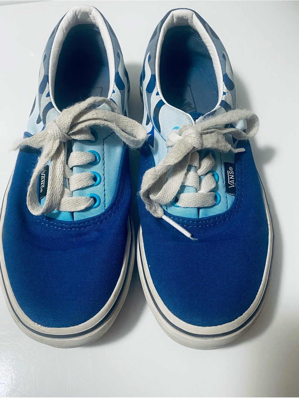 Blue Camo Vans Sneakers - Size 2.5